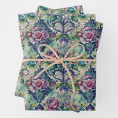 Nahtloses Blumenmuster Möbel-Decoupage Geschenkpapier Set (Beispiel)