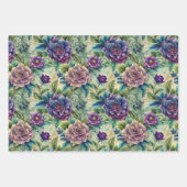 Nahtloses Blumenmuster Möbel-Decoupage Geschenkpapier Set (Vorderseite 3)