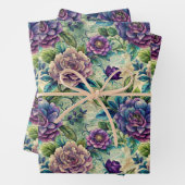 Nahtloses Blumenmuster Möbel-Decoupage Geschenkpapier Set (Beispiel)