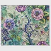 Nahtloses Blumenmuster Möbel-Dekorationspapier Geschenkpapier (Flach)