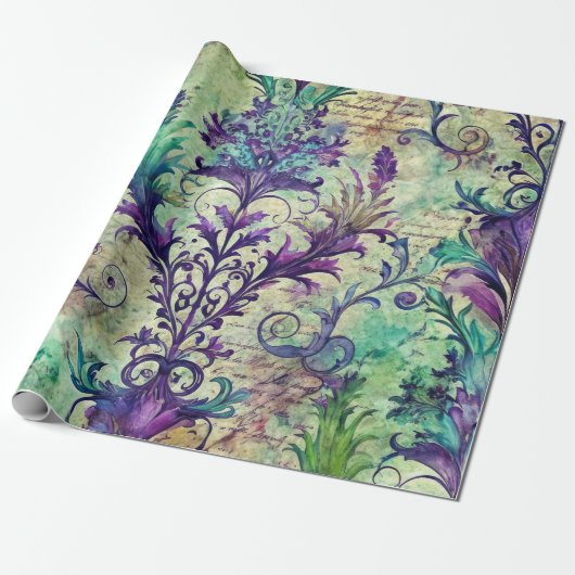 Nahtloses Blumenmuster Möbel-Dekorationspapier Geschenkpapier (Ungerollt)