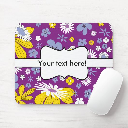 Nahtloses Blumenmuster Mousepad (Mit Mouse)