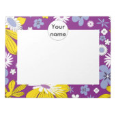 Nahtloses Blumenmuster Notizblock (Vorderseite)