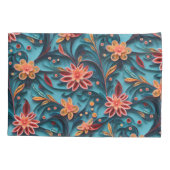 Nahtloses Blumenmuster Pillowcase Kissenbezug (Rückseite)