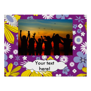 Nahtloses Blumenmuster Poster