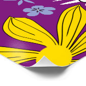 Nahtloses Blumenmuster Poster (Ecke)