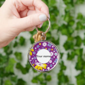 Nahtloses Blumenmuster Schlüsselanhänger (Hand)