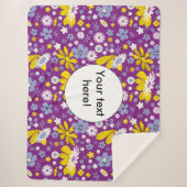 Nahtloses Blumenmuster Sherpadecke (Vorderseite)