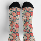 Nahtloses Blumenmuster Socken (Oben)