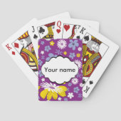 Nahtloses Blumenmuster Spielkarten (Rückseite)