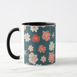 Nahtloses Blumenmuster Tasse