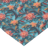 Nahtloses Blumenmuster Tischdecke (Schrägansicht)