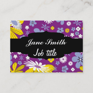 Nahtloses Blumenmuster Visitenkarte