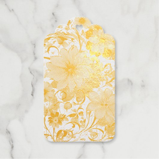 Nahtloses Blut: Diagonaler Tanz von Blau und Weiß Geschenkanhänger (Vorderseite)