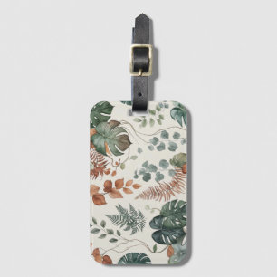 Nahtloses Boho-Blumenmuster Blumen Gepäckanhänger