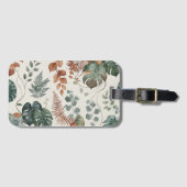 Nahtloses Boho-Blumenmuster Blumen Gepäckanhänger (Vorderseite (Horizontal))