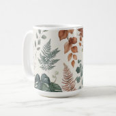 Nahtloses Boho-Blumenmuster Blumen Kaffeetasse (Vorderseite Links)