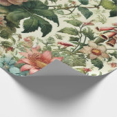 Nahtloses Botanisches Blumenmuster Geschenkpapier (Ecke)