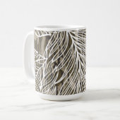 Nahtloses Botanisches Bottom Lands Camo Kaffeetasse (Vorderseite Links)