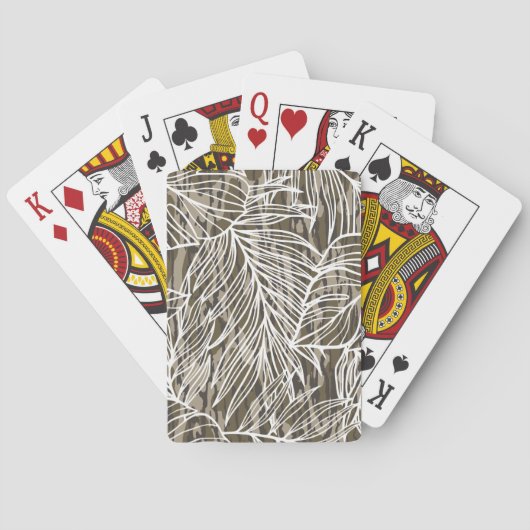 Nahtloses Botanisches Bottom Lands Camo Spielkarten (Rückseite)