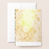 Nahtloses botanisches Muster Folienkarte (Rückseite mit Umschlag)