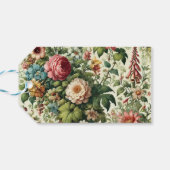 Nahtloses botanisches Muster Geschenkanhänger (Rückseite Horizontal)