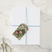 Nahtloses botanisches Muster Geschenkanhänger (Mit Garn)
