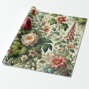 Nahtloses botanisches Muster Geschenkpapier
