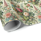 Nahtloses botanisches Muster Geschenkpapier (Rolleneckpunkt)