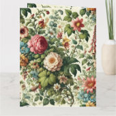 Nahtloses botanisches Muster Karte (Rückseite)