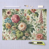 Nahtloses botanisches Muster Seidenpapier (Handwerk)