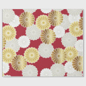 Nahtloses Chrysanthemum im japanischen tra Geschenkpapier (Flach)