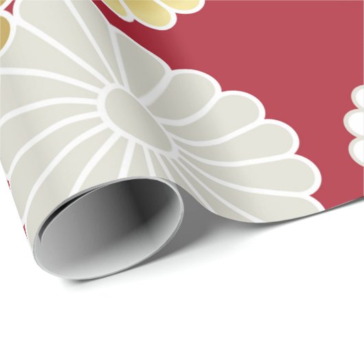 Nahtloses Chrysanthemum im japanischen tra Geschenkpapier (Rolleneckpunkt)