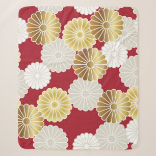 Nahtloses Chrysanthemum im japanischen tra Sherpadecke