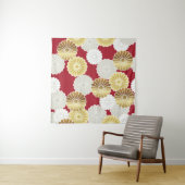 Nahtloses Chrysanthemum im japanischen tra Wandteppich (Beispiel (Horizontal))