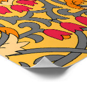 Nahtloses Damastenmuster Poster (Ecke)