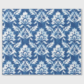 Nahtloses Damastmuster Geschenkpapier (Flach)