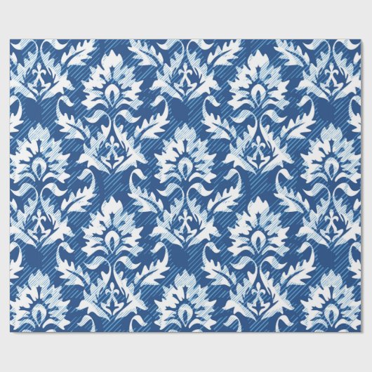 Nahtloses Damastmuster Geschenkpapier (Flach)