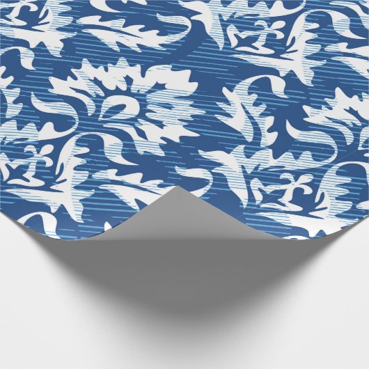 Nahtloses Damastmuster Geschenkpapier (Ecke)