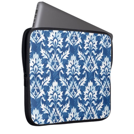 Nahtloses Damastmuster Laptopschutzhülle (Vorne Rechts)