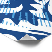 Nahtloses Damastmuster Poster (Ecke)