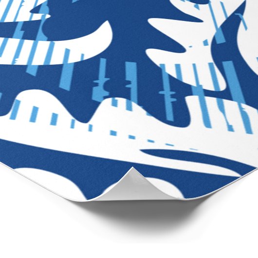 Nahtloses Damastmuster Poster (Ecke)