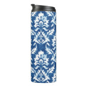 Nahtloses Damastmuster Thermosbecher (Nach rechts gedreht)