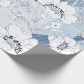 Nahtloses Denim-Patchwork für die Blume Geschenkpapier (Ecke)