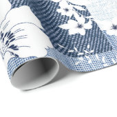 Nahtloses Denim-Patchwork für die Blume Geschenkpapier (Rolleneckpunkt)