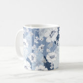 Nahtloses Denim-Patchwork für die Blume Kaffeetasse (Vorderseite Links)
