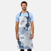 Nahtloses Denim-Patchwork für die Blume Schürze (Getragen)