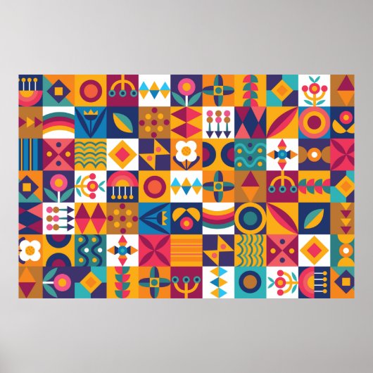 Nahtloses Design, moderne Kunst Poster (Vorne)