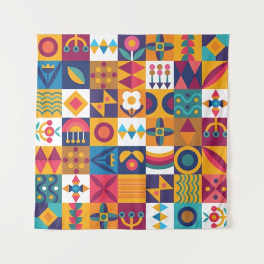 Nahtloses Design, moderne Kunst Wandteppich (Vorderseite)