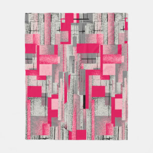nahtloses digitales Patchwork-Muster in Aquarellfa Fleecedecke
